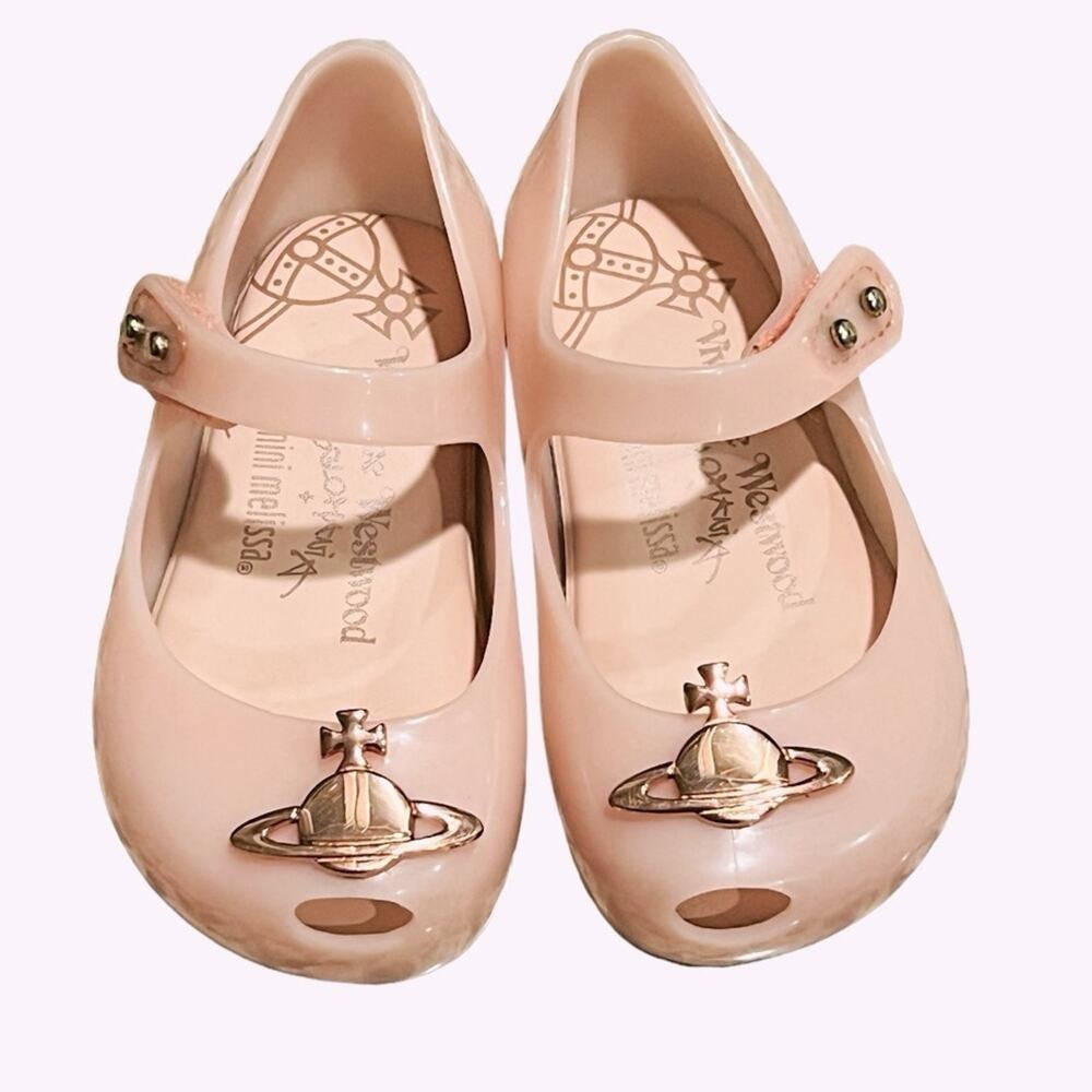 Vivienne Westwood Mini Melissa Ultragirl XI Baby Girl Shoe Pale Pink Size 6 - Picture 4 of 12